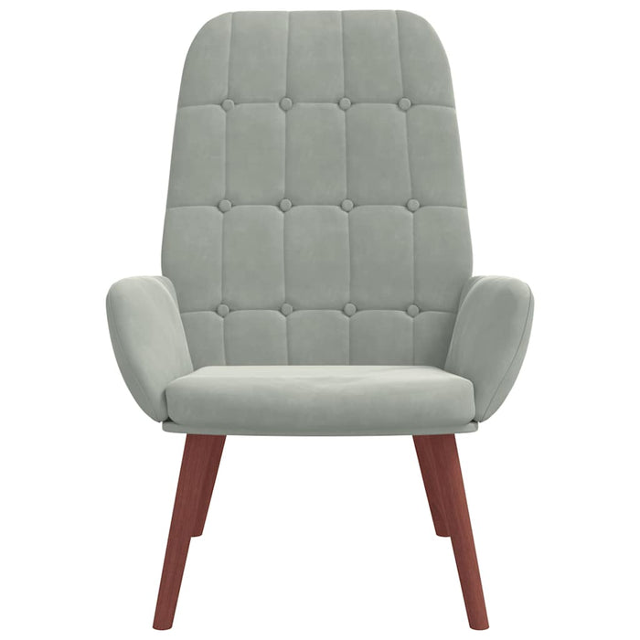 Sedia Relax Grigio Chiaro in Velluto 4102632