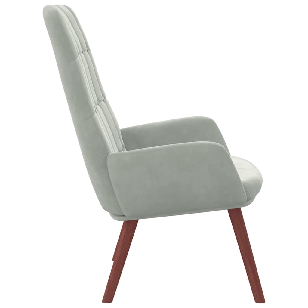 Sedia Relax Grigio Chiaro in Velluto 4102632