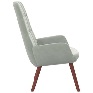 Sedia Relax Grigio Chiaro in Velluto 4102632