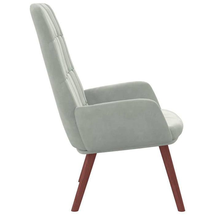 Sedia Relax Grigio Chiaro in Velluto 4102632