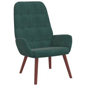 Sedia Relax Verde Scuro in Velluto 4102634