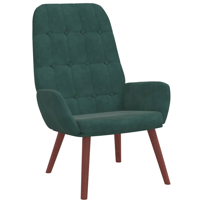 Sedia Relax Verde Scuro in Velluto 4102634