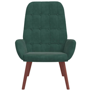 Sedia Relax Verde Scuro in Velluto 4102634