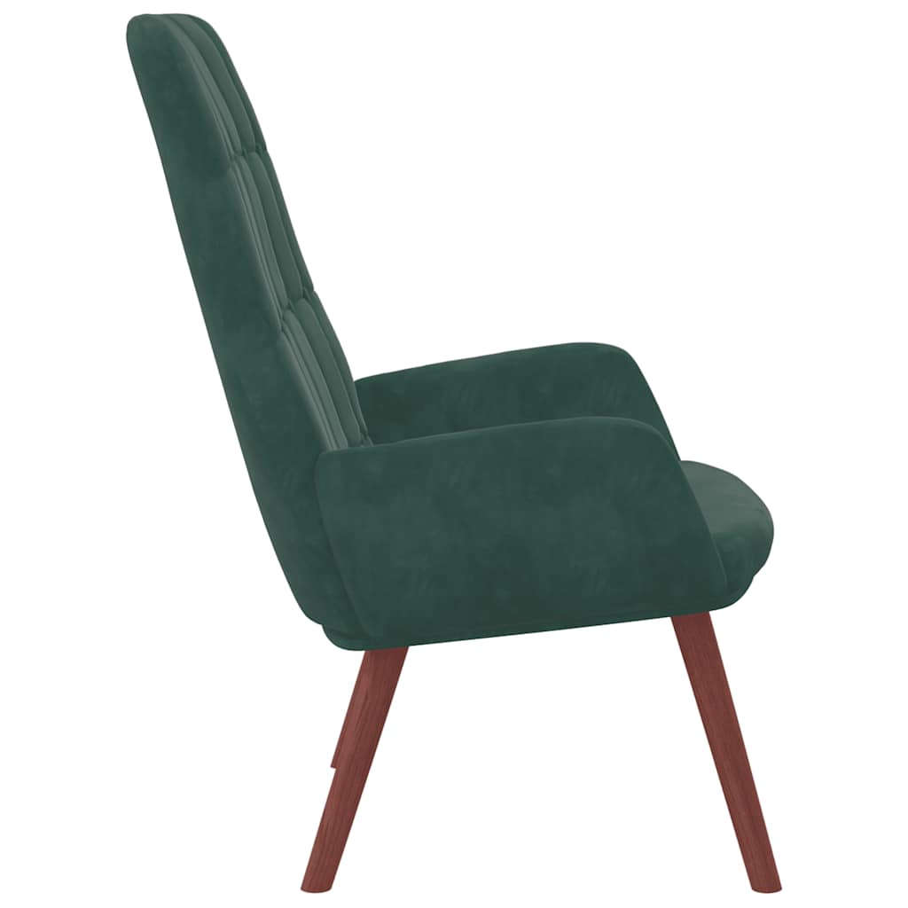 Sedia Relax Verde Scuro in Velluto 4102634