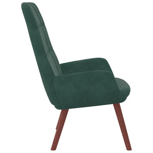 Sedia Relax Verde Scuro in Velluto 4102634