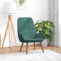 Sedia Relax Verde Scuro in Velluto 4102634
