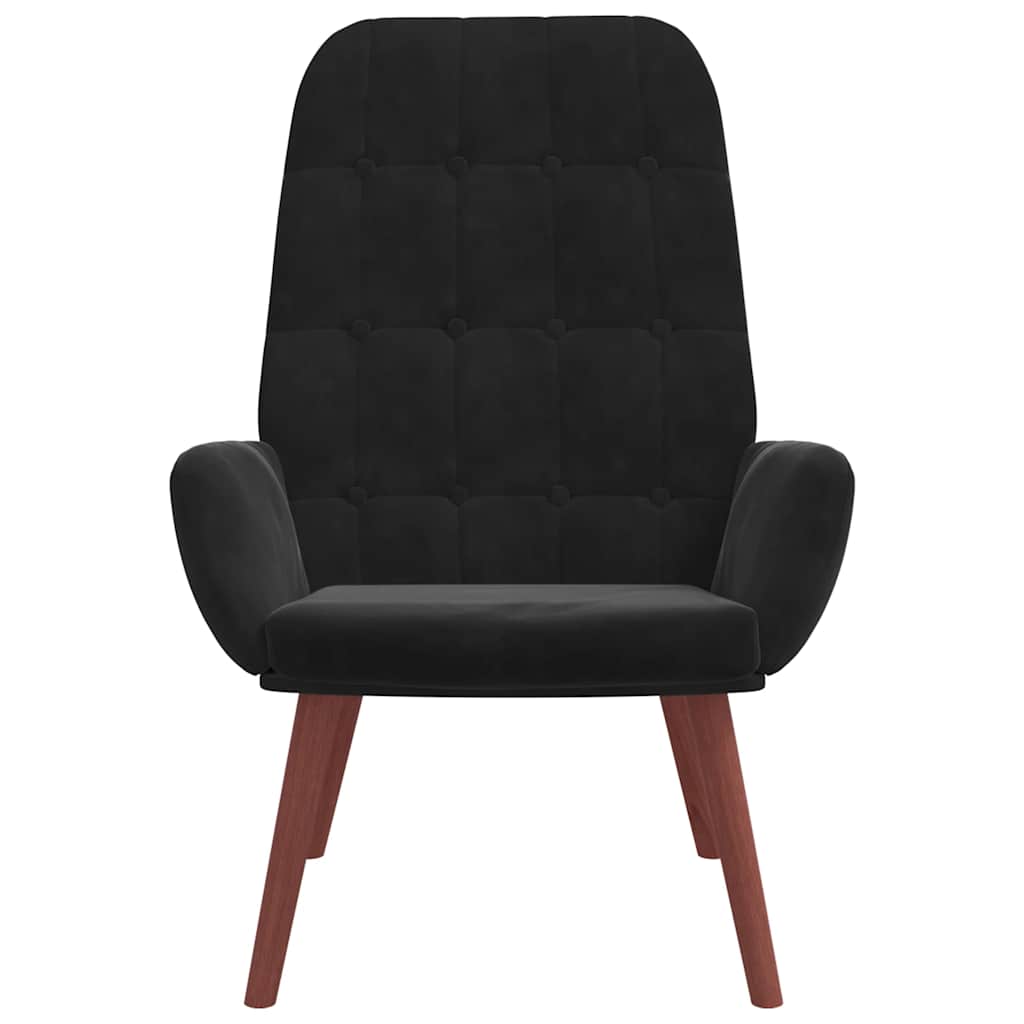 Poltrona Relax Nera in Velluto 4102638