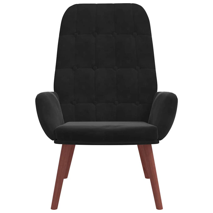 Poltrona Relax Nera in Velluto 4102638