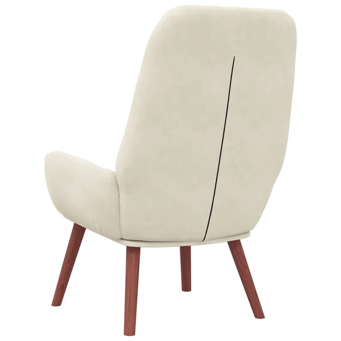 Sedia Relax Bianco Crema Velluto 4102641