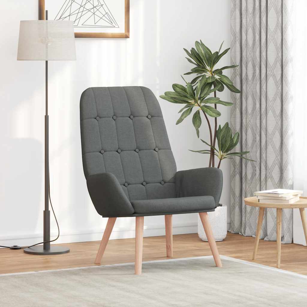 vidaXL Sedia Relax Grigio Scuro in Tessuto