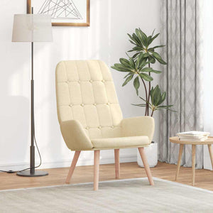 vidaXL Sedia Relax Crema in Tessuto