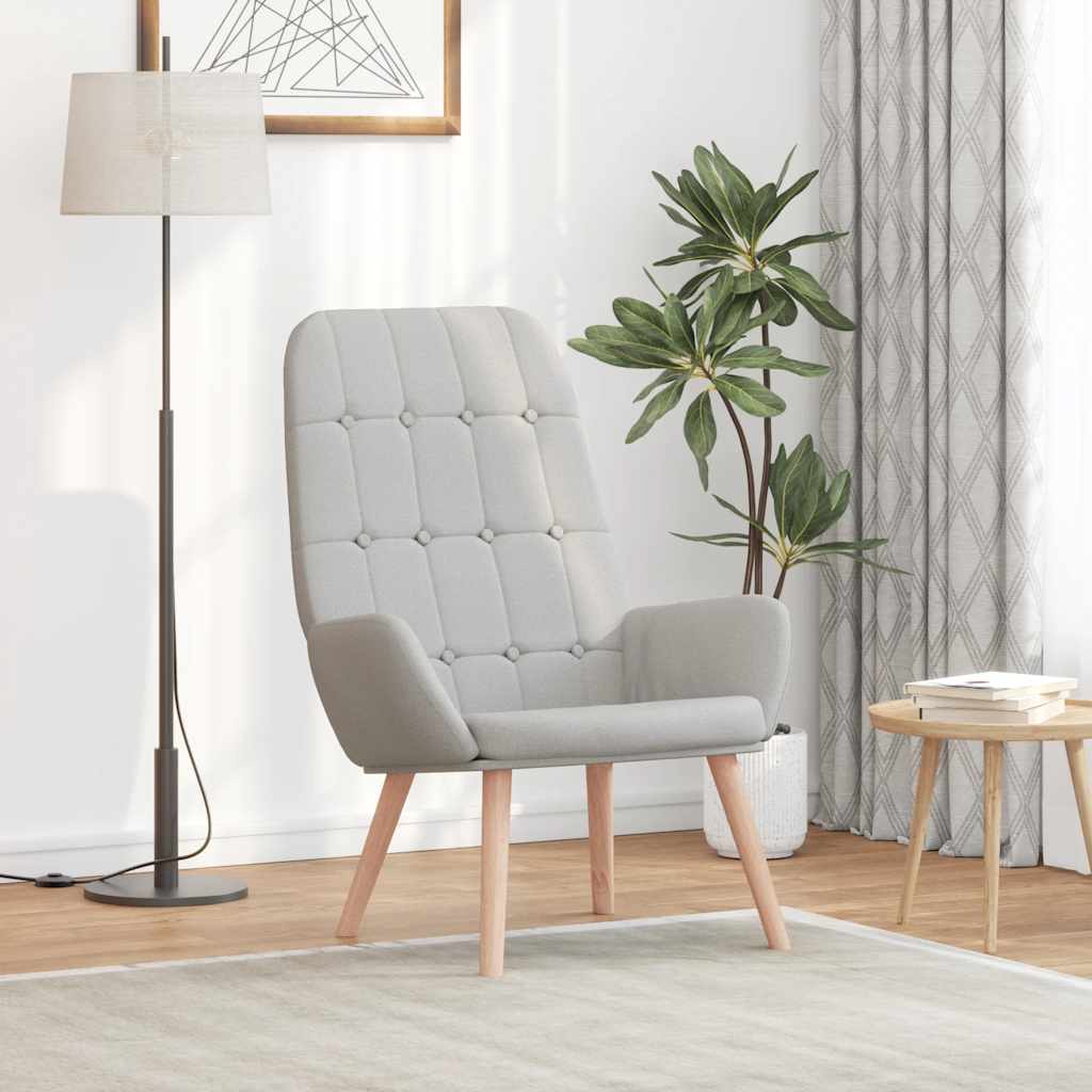 vidaXL Sedia Relax Grigio Nuvola in Tessuto