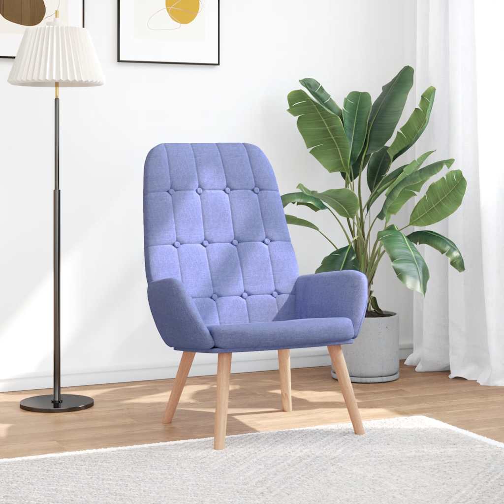 vidaXL Sedia Relax Blu Jeans in Tessuto