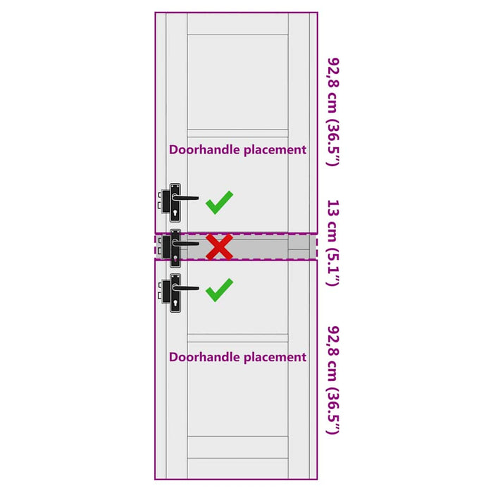 Porta Interna ORKDAL Marrone 61 x 198.5 cm Legno compensato 4102653