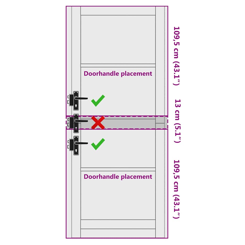 porta interna  "ORKDAL" 83x232x4 cm in legno massello di pino 4102669