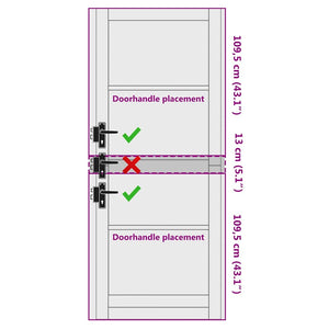 porta interna  "ORKDAL" 83x232x4 cm in legno massello di pino 4102669