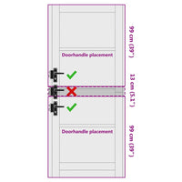 Porta Interna 'ORKDAL'86x211x4 cm in Legno Solido di Pino 4102673