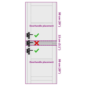 Porta Interna con Vetro ORKDAL Bianco 73.5 x 211 cm 4102686