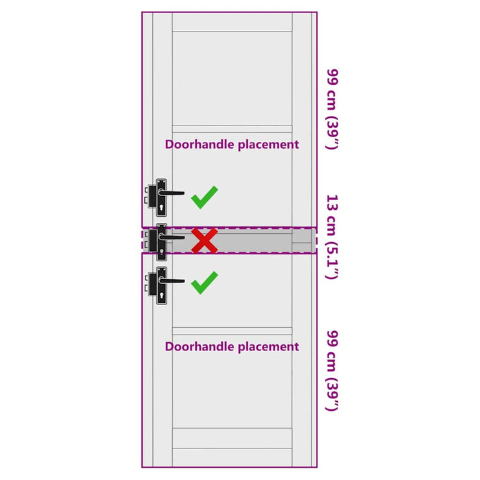 Porta Interna con Vetro ORKDAL Bianco 73.5 x 211 cm 4102686