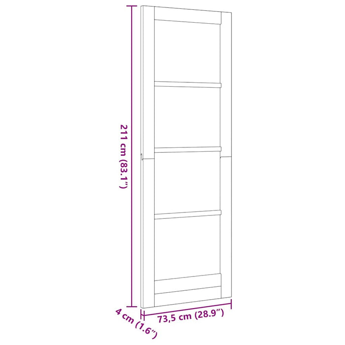 Porta Interna con Vetro ORKDAL Bianco 73.5 x 211 cm 4102686