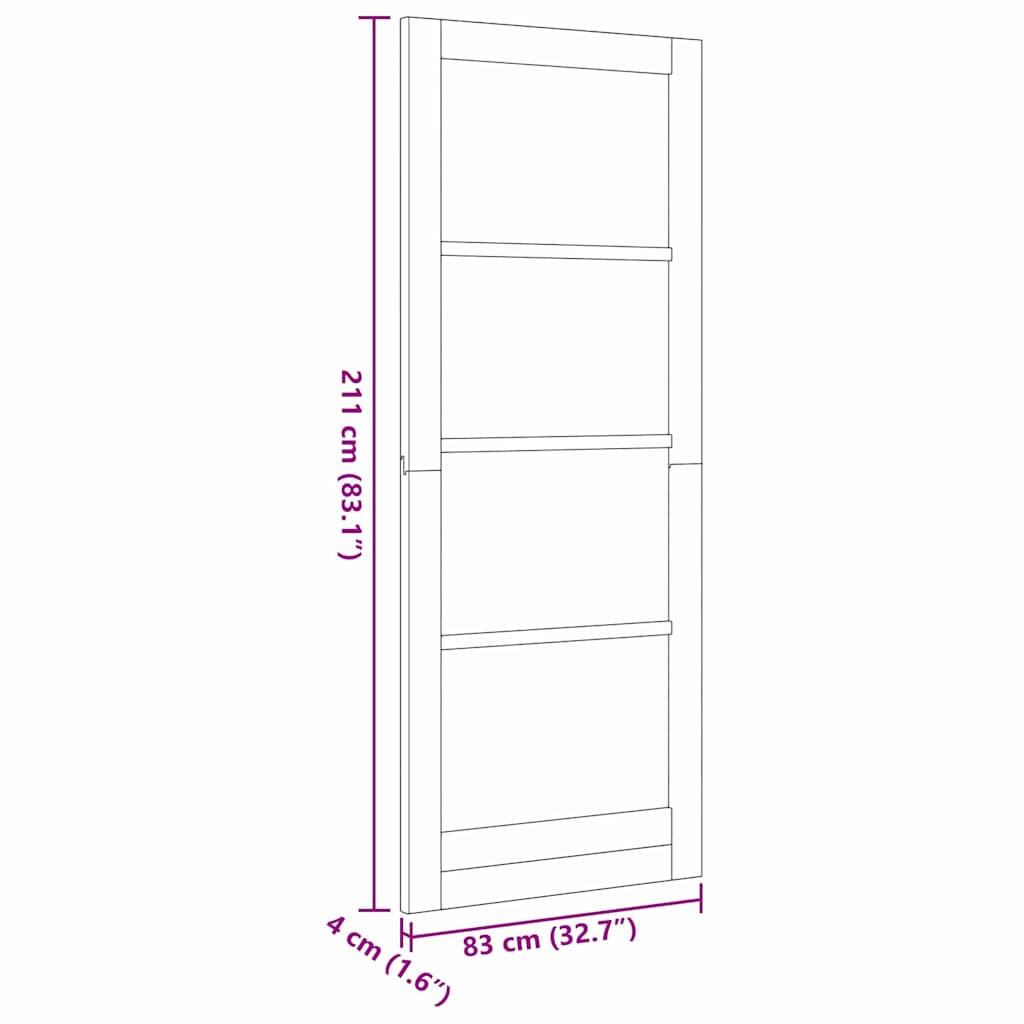 Porta Interna con Vetro ORKDAL Bianco 83 x 211 cm 4102696