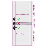 Porta Interna con Vetro ORKDAL Marrone 83 x 232 cm 4102697