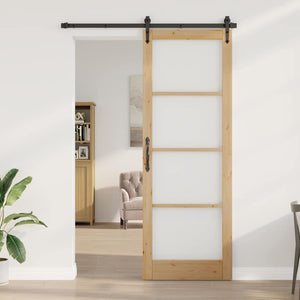 Porta Interna con Vetro ORKDAL Marrone 83 x 232 cm 4102697