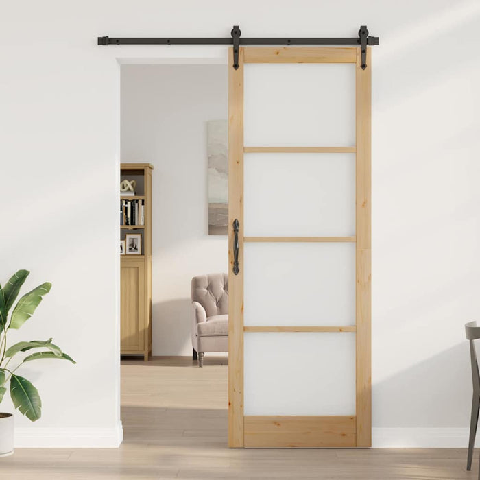 Porta Interna con Vetro ORKDAL Marrone 83 x 232 cm 4102697