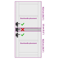 porta interna  con vetro "ORKDAL" 86x198,5x4 cm in legno massello di pino 4102699