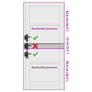 porta interna  con vetro "ORKDAL" 86x198,5x4 cm in legno massello di pino 4102699