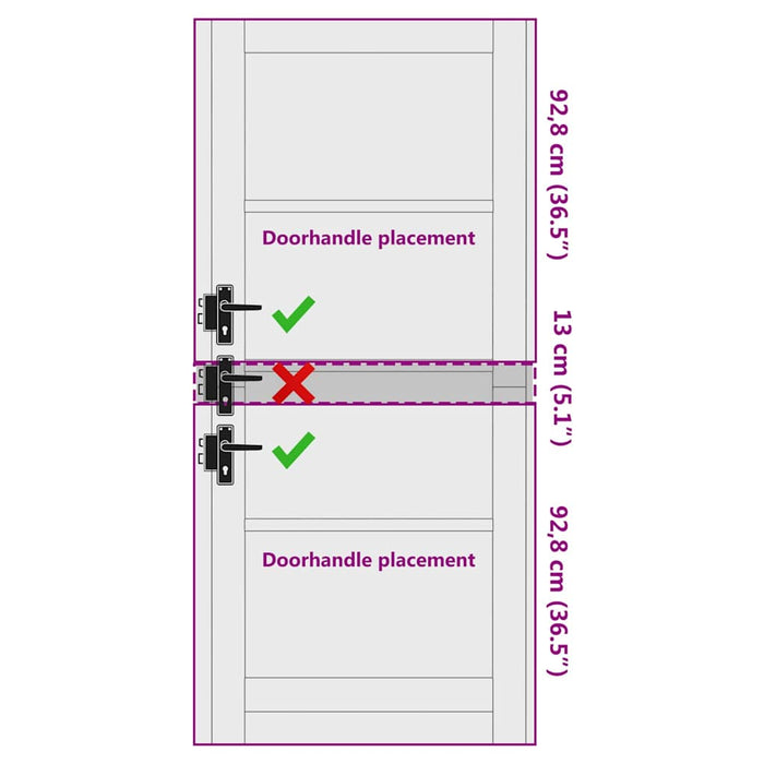 porta interna  con vetro "ORKDAL" 86x198,5x4 cm in legno massello di pino 4102699