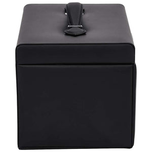 Portagioie a 3 Strati con Specchio Bloccabile Nero 26x18x17,5cm 4103559