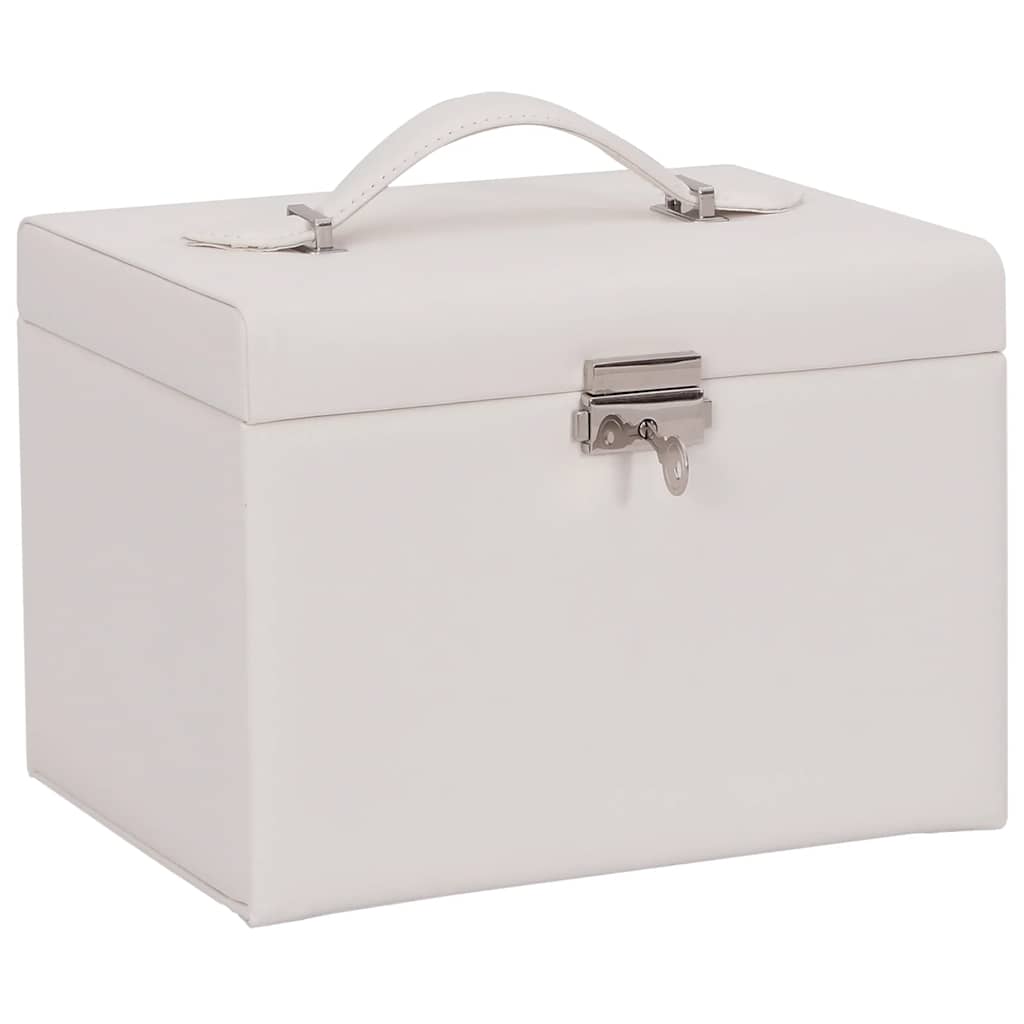 Portagioie a 4 Strati con Specchio Bloccabile-Portagioie Specchiato 22,5x17,5x16,5 cm 246036