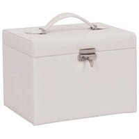 Portagioie a 4 Strati con Specchio Bloccabile-Portagioie Specchiato 22,5x17,5x16,5 cm 246036