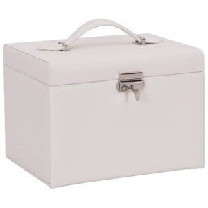 Portagioie a 4 Strati con Specchio Bloccabile-Portagioie Specchiato 22,5x17,5x16,5 cm 246036