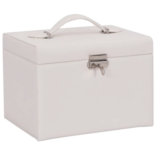 Portagioie a 4 Strati con Specchio Bloccabile-Portagioie Specchiato 22,5x17,5x16,5 cm 246036