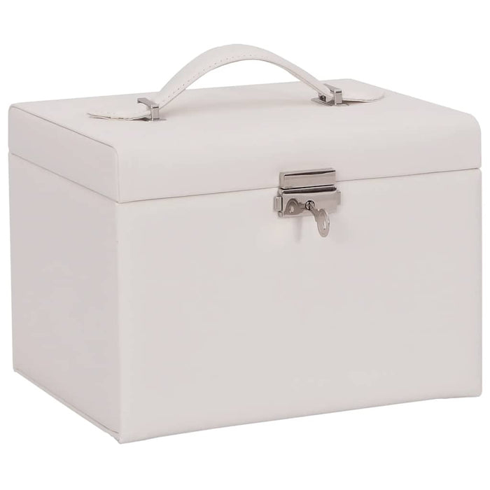 Portagioie a 4 Strati con Specchio Bloccabile-Portagioie Specchiato 22,5x17,5x16,5 cm 246036