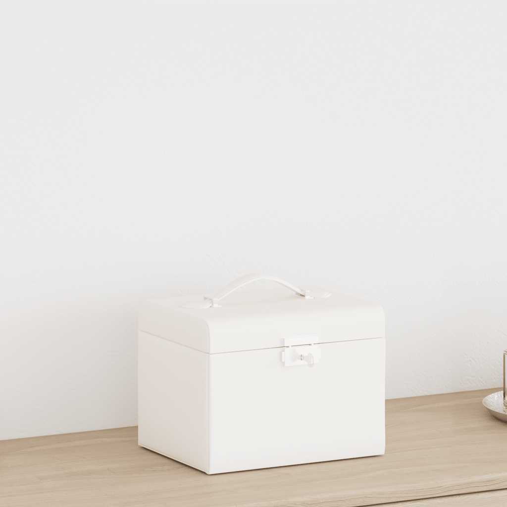 Portagioie a 4 Strati con Specchio Bloccabile-Portagioie Specchiato 22,5x17,5x16,5 cm 246036