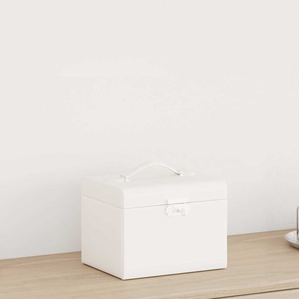 Portagioie a 4 Strati con Specchio Bloccabile 22,5x17,5x16,5 cm