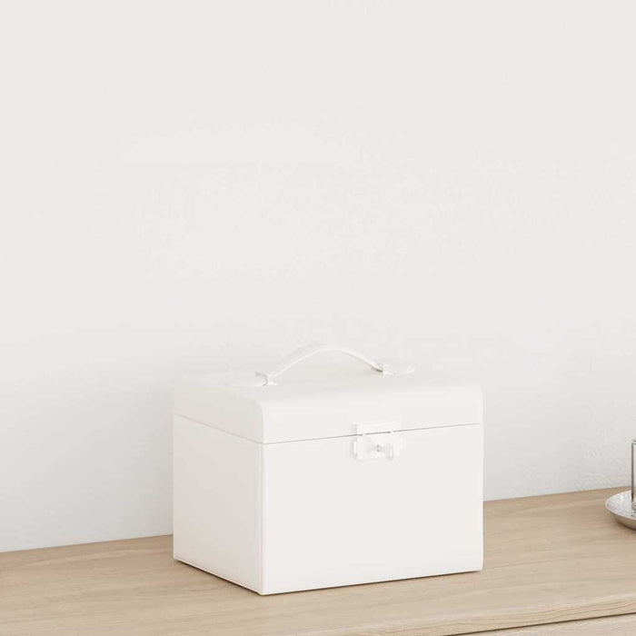 Portagioie a 4 Strati con Specchio Bloccabile 22,5x17,5x16,5 cm