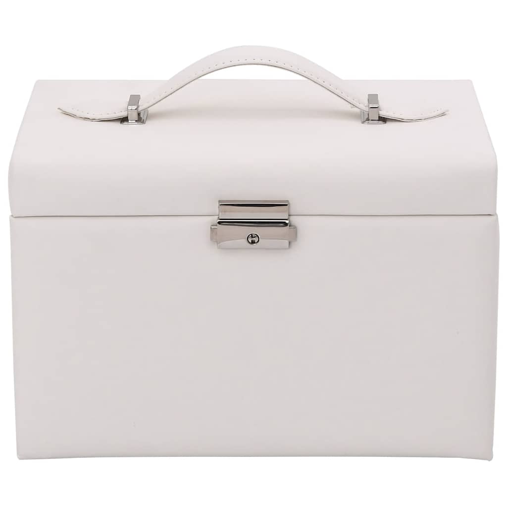 Portagioie a 4 Strati con Specchio Bloccabile 22,5x17,5x16,5 cm