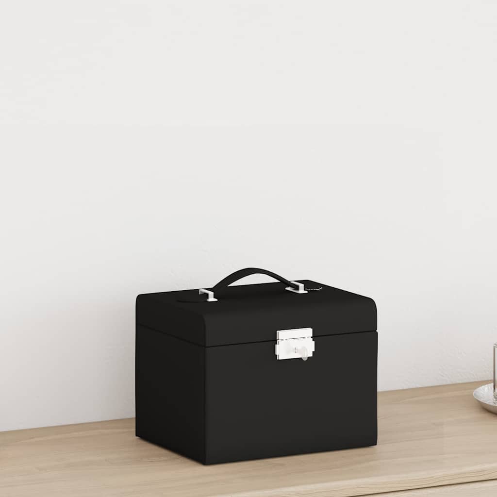 Portagioie a 4 Strati con Specchio Bloccabile 22,5x17,5x16,5 cm