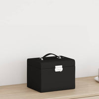 Portagioie a 4 Strati con Specchio Bloccabile 22,5x17,5x16,5 cm