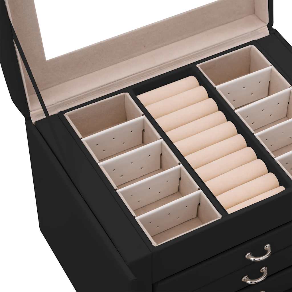 Portagioie a 4 Strati con Specchio Bloccabile 22,5x17,5x16,5 cm 4103561