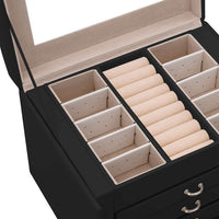 Portagioie a 4 Strati con Specchio Bloccabile 22,5x17,5x16,5 cm 4103561