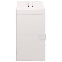 Portagioie a 5 Strati con Specchio Chiudibile a Chiave Bianco