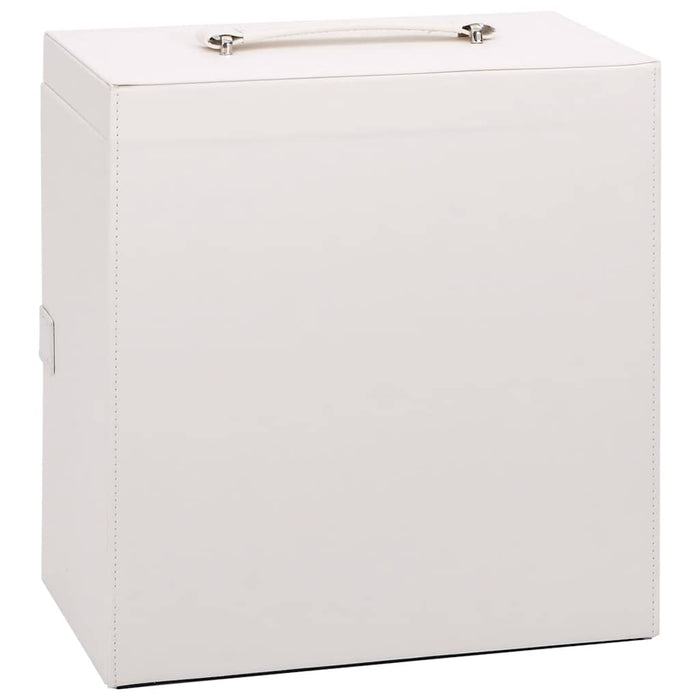 Portagioie a 5 Strati con Specchio Chiudibile a Chiave Bianco 4103562