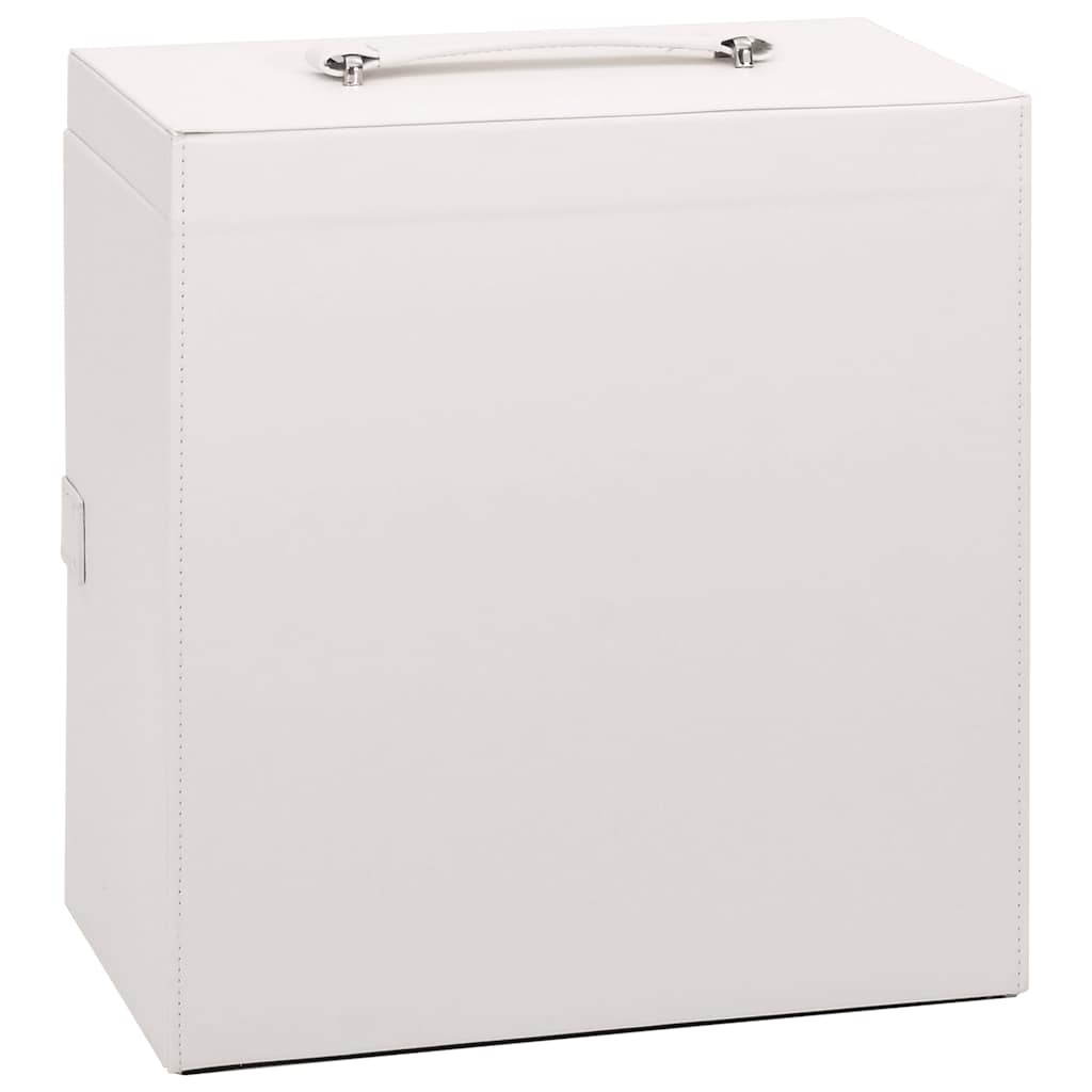 Portagioie a 5 Strati con Specchio Chiudibile a Chiave Bianco 4103562