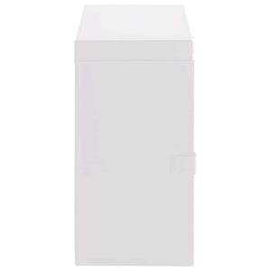 Portagioie a 6 Strati con Specchio Chiudibile a Chiave-Portagioie Specchiato Bianco