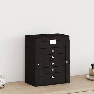 Portagioie a 6 Strati con Specchio Chiudibile a Specchio Nero 4103565